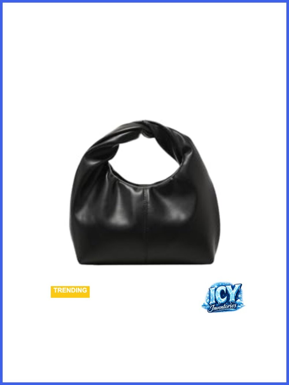 Faux Leather Ruched Hobo Mini Handbag Clutch Purse Top Handle Snap Closure